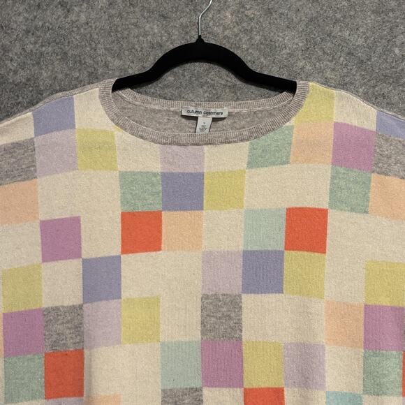 Autumn Cashmere Sweater Womens Size Small Multicolor 100% Cashmere Colorblock - Picture 3 of 9